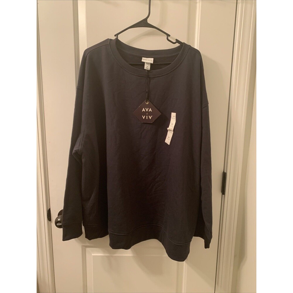 Ava & Viv Women's Plus Sweatshirt Charcoal Gray Choose Your Size